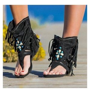 Fringe Sandals